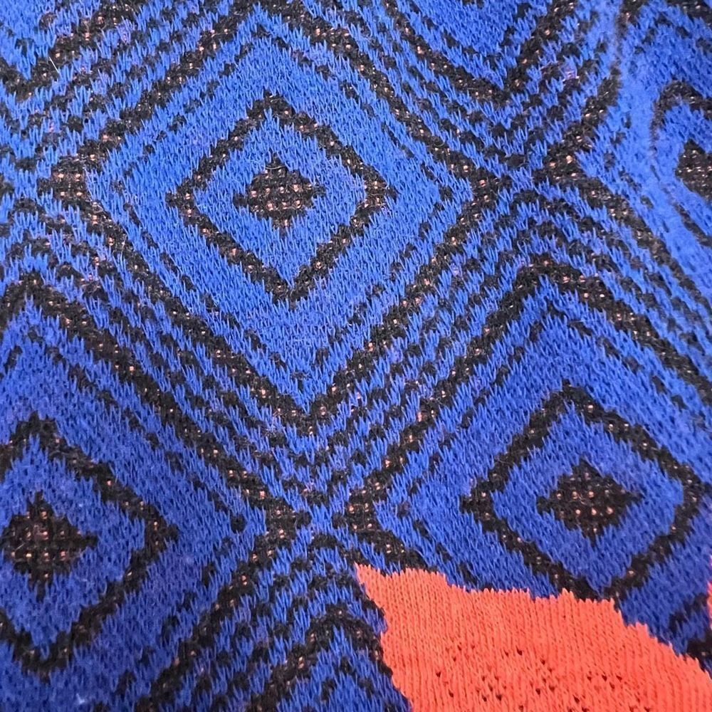 HD In Paris Blue Coral Blushed Blooms Jacquard Fit And Flare Dress Small - Picture 14 of 16